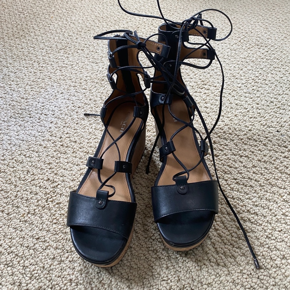 Coach platform sandals
